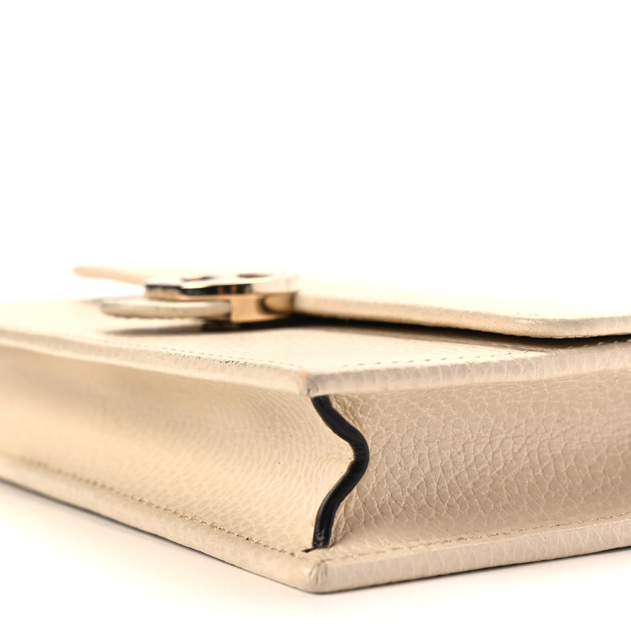 Gucci Dollar Calfskin Interlocking G Chain Wallet Ivoire Image 4