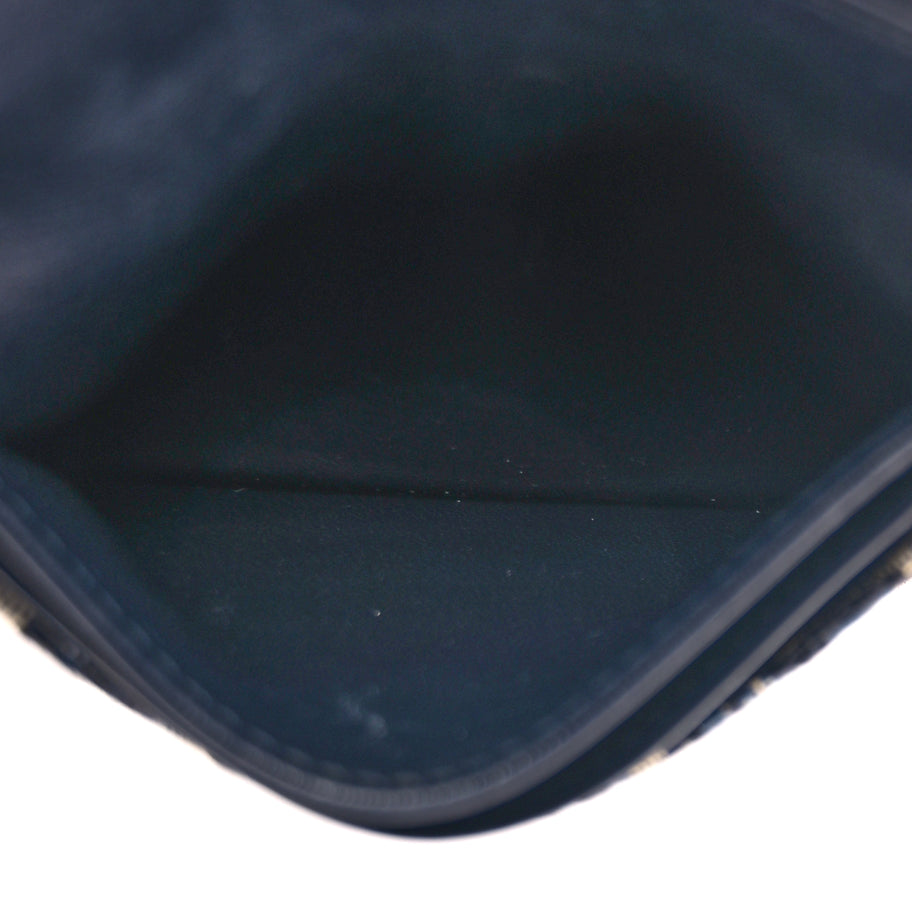 Christian Dior Oblique Saddle Card Holder Blue Image 5