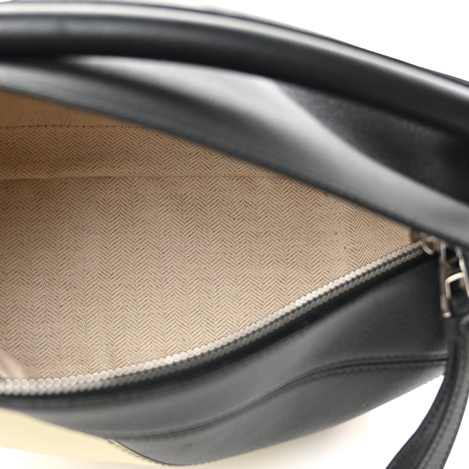 Loewe Calfskin Medium Puzzle Bag Black Beige Green Image 4