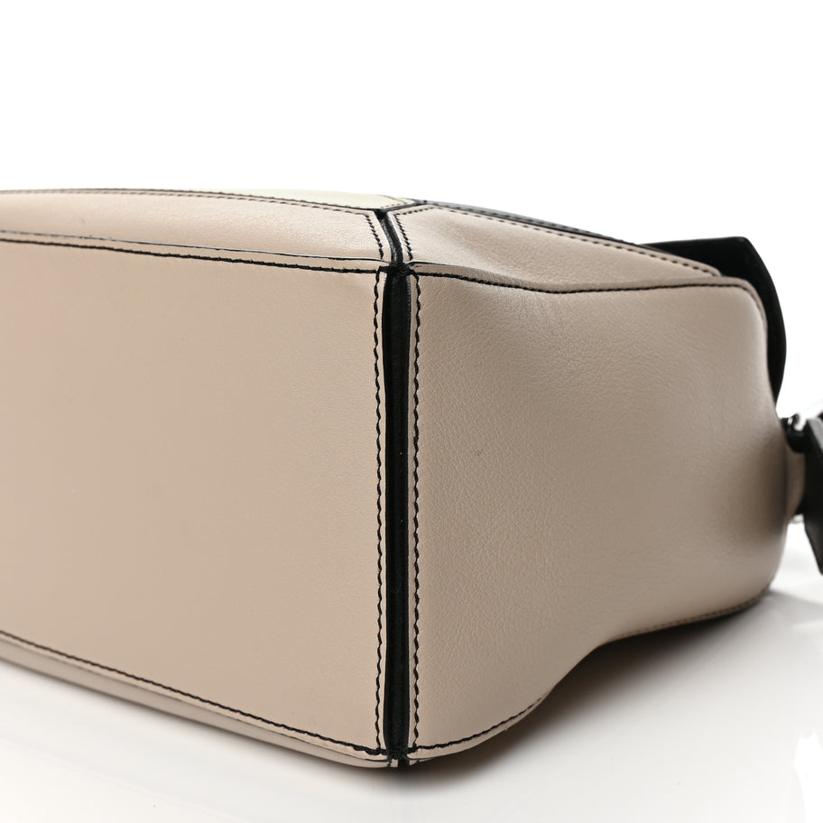 Loewe Calfskin Medium Puzzle Bag Black Beige Green Image 8