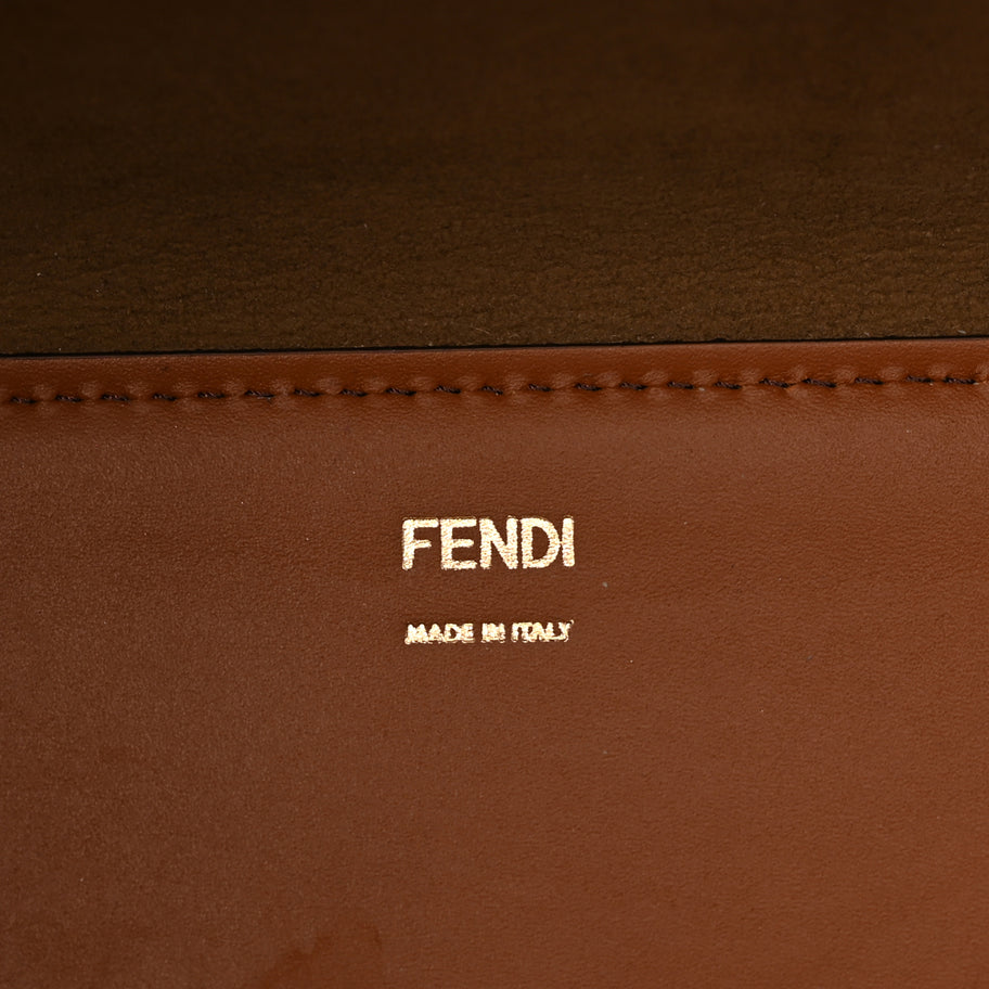 Fendi Vitello King Plexiglass Large Fendi Sunshine Shopper Tote  Cuoio Image 5