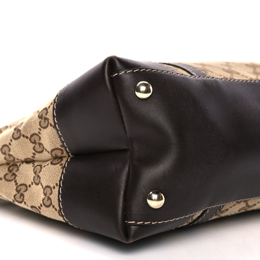 Gucci Monogram Small Lovely Heart Tote Dark Brown Image 8