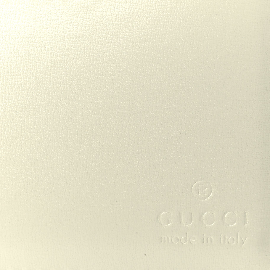 Gucci Boarded Dyana Lux Studded Calfskin Web Small Bamboo 1947 Top Handle Bag  Mystic White Image 6