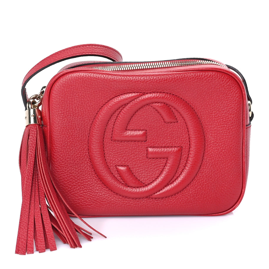 Gucci Calfskin Small Soho Disco Bag  Tabasco Red Image 1