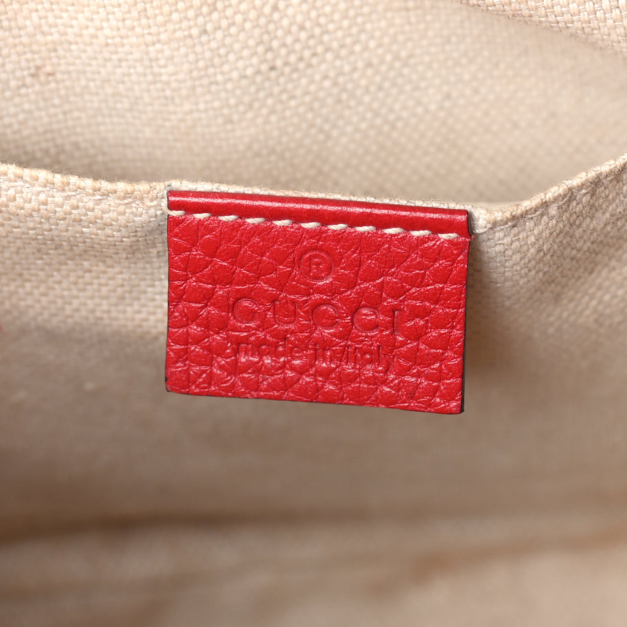 Gucci Calfskin Small Soho Disco Bag  Tabasco Red Image 5