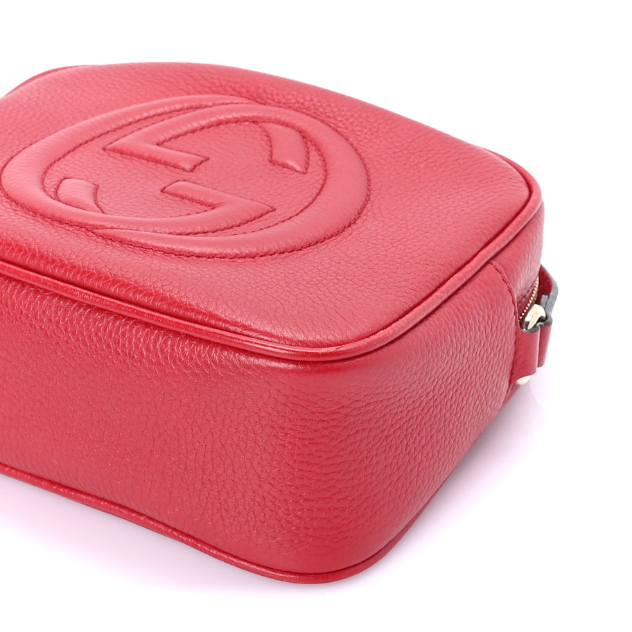 Gucci Calfskin Small Soho Disco Bag  Tabasco Red Image 8