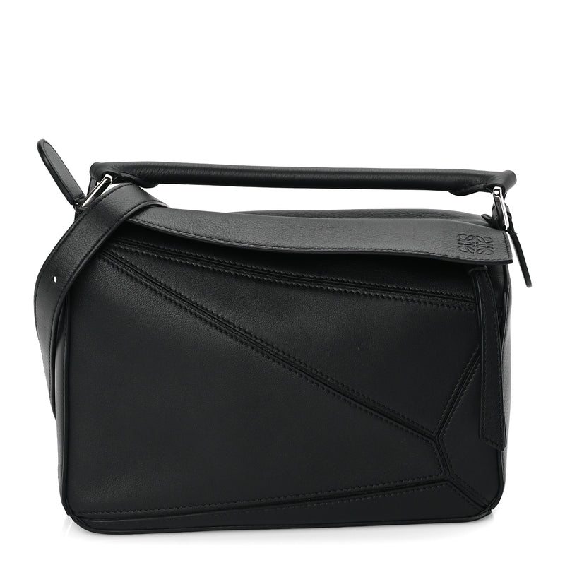  Loewe Calfskin Small Puzzle Bag  Black
