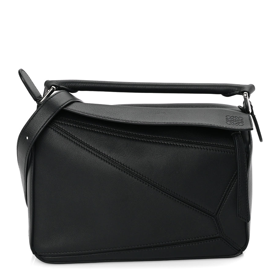 Loewe Calfskin Small Puzzle Bag  Black Image 1