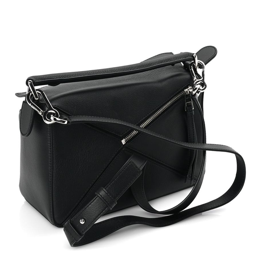 Loewe Calfskin Small Puzzle Bag  Black Image 2