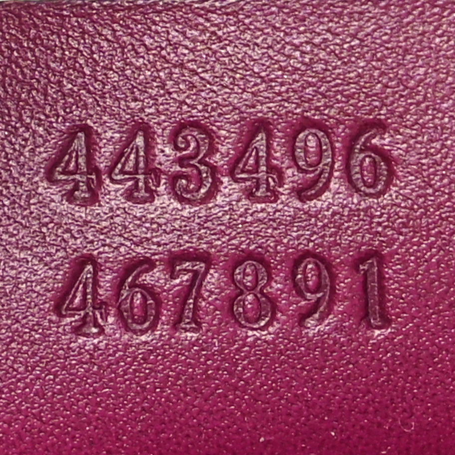 Gucci Velvet Matelasse Medium GG Marmont Shoulder Bag  Fuchsia Violet Cyclamen Image 6