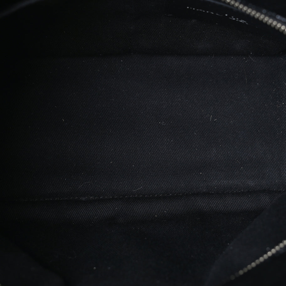 Marc Jacobs Shiny Crinkled Lambskin Medium The Tote Bag Black Image 4