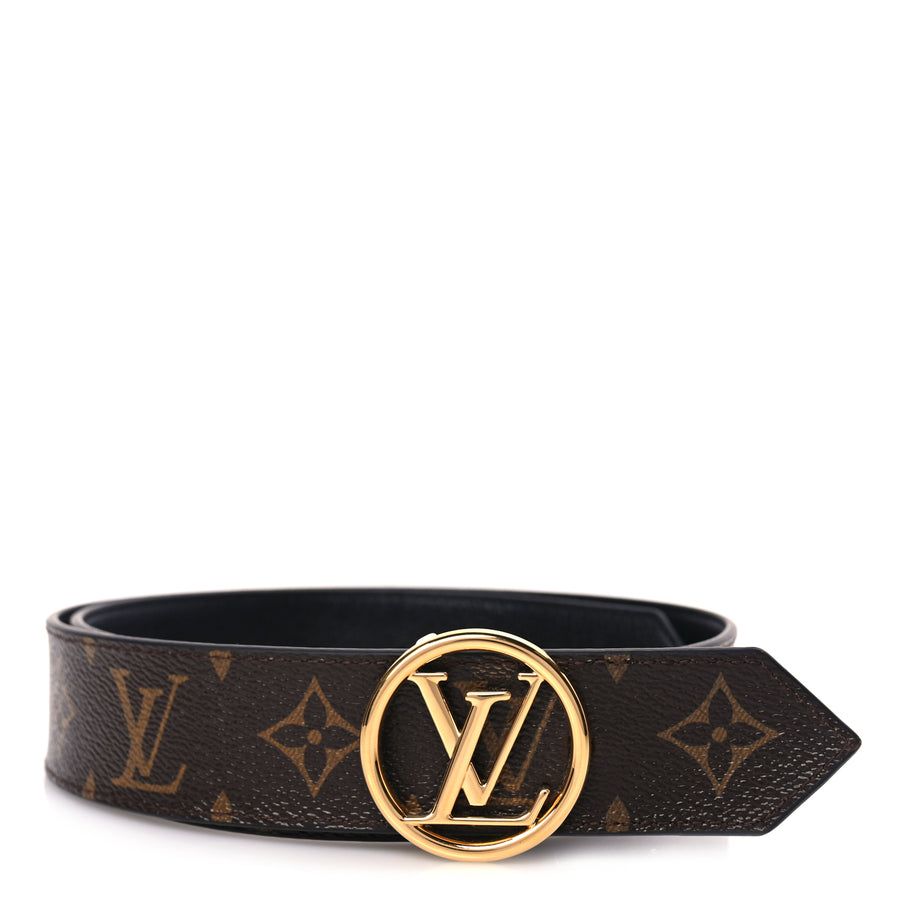 Louis Vuitton Monogram LV Circle 35mm Reversible Belt 75 30 Black Image 1