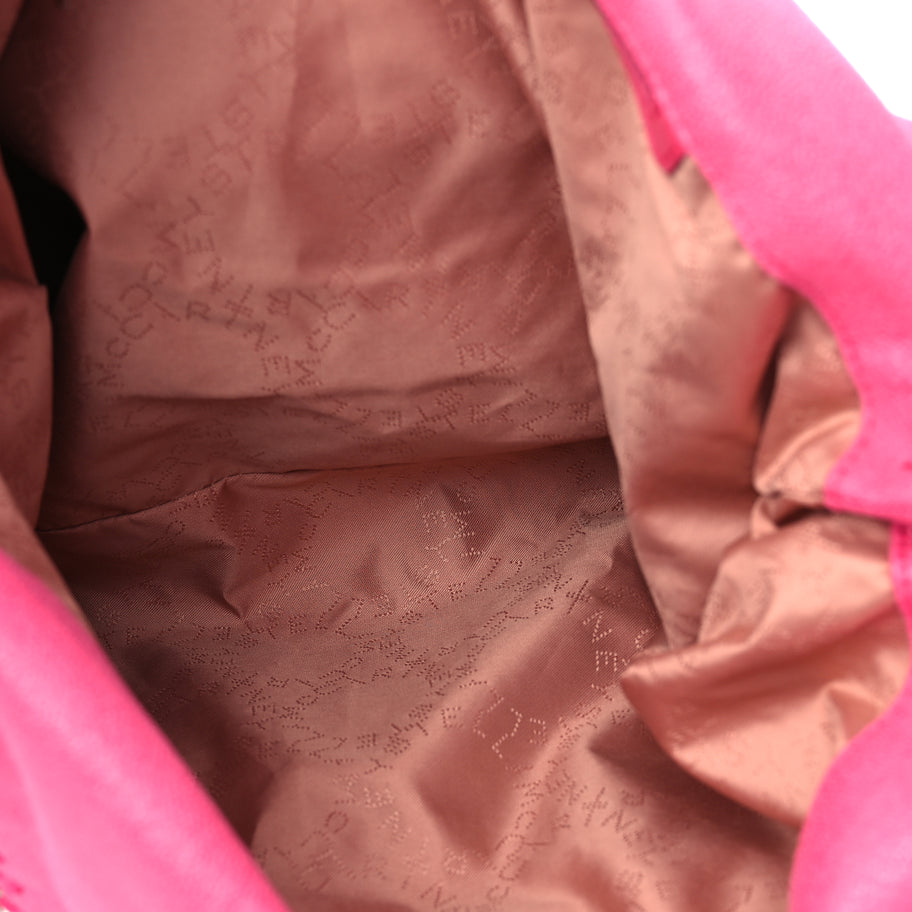 Stella McCartney Shaggy Deer Falabella Fold Over Tote  Hot Pink Image 4