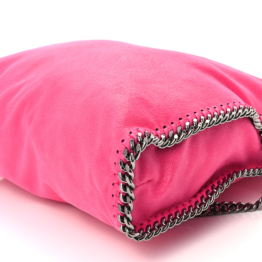 Stella McCartney Shaggy Deer Falabella Fold Over Tote  Hot Pink Image 9