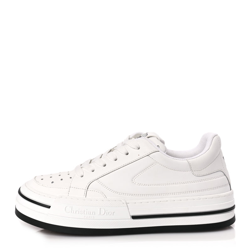  Christian Dior Calfskin D-Freeway Low Top Sneakers 39 White