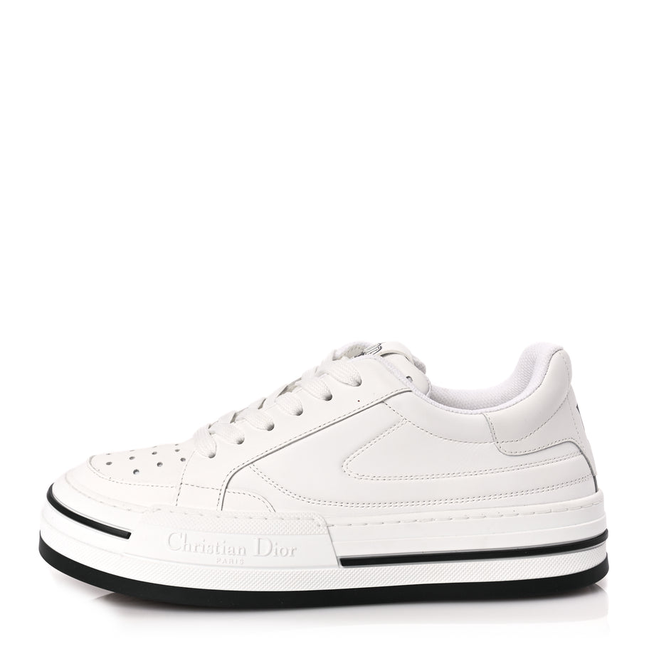 Christian Dior Calfskin D-Freeway Low Top Sneakers 39 White Image 1