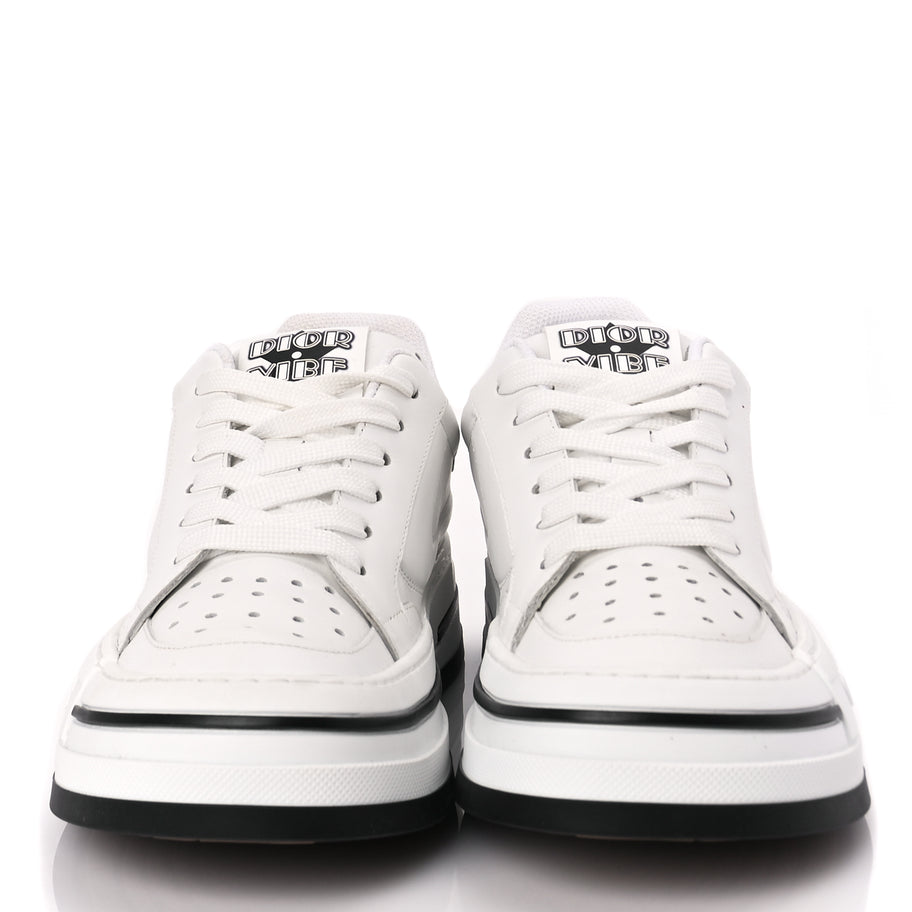 Christian Dior Calfskin D-Freeway Low Top Sneakers 39 White Image 2