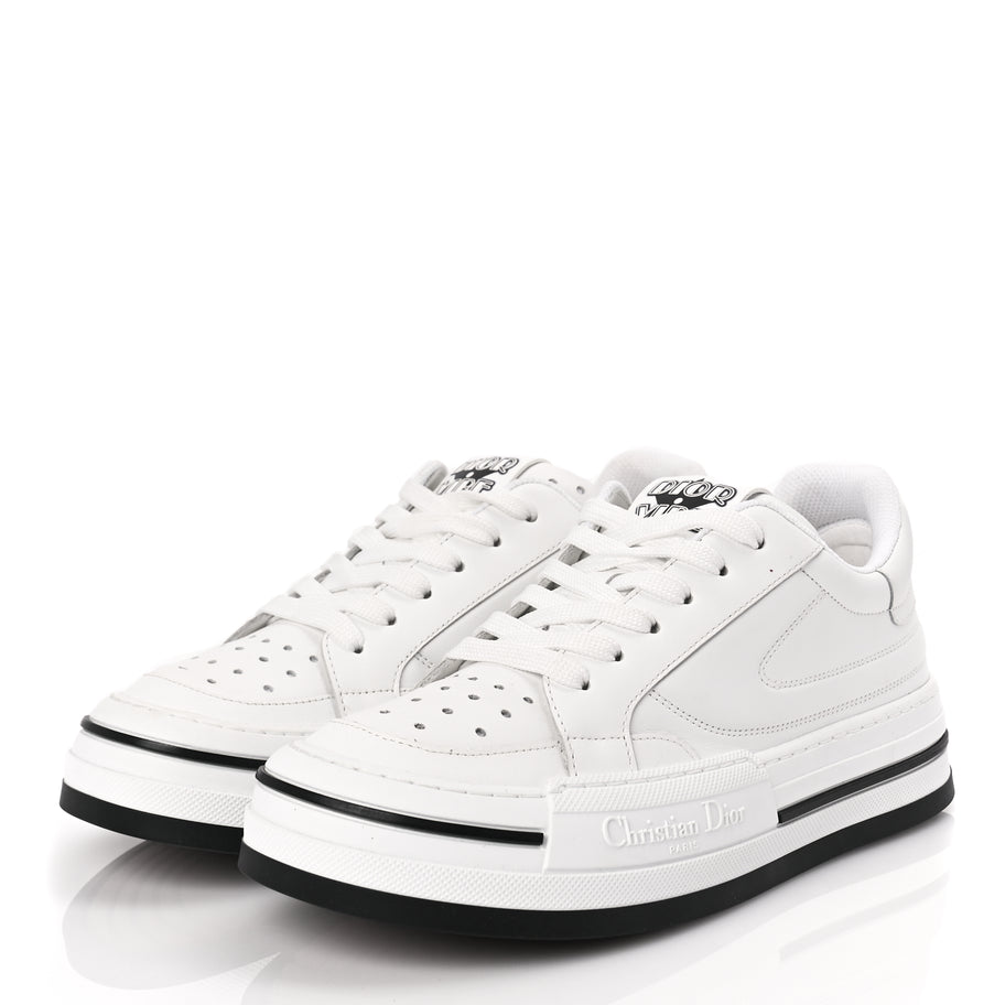 Christian Dior Calfskin D-Freeway Low Top Sneakers 39 White Image 3