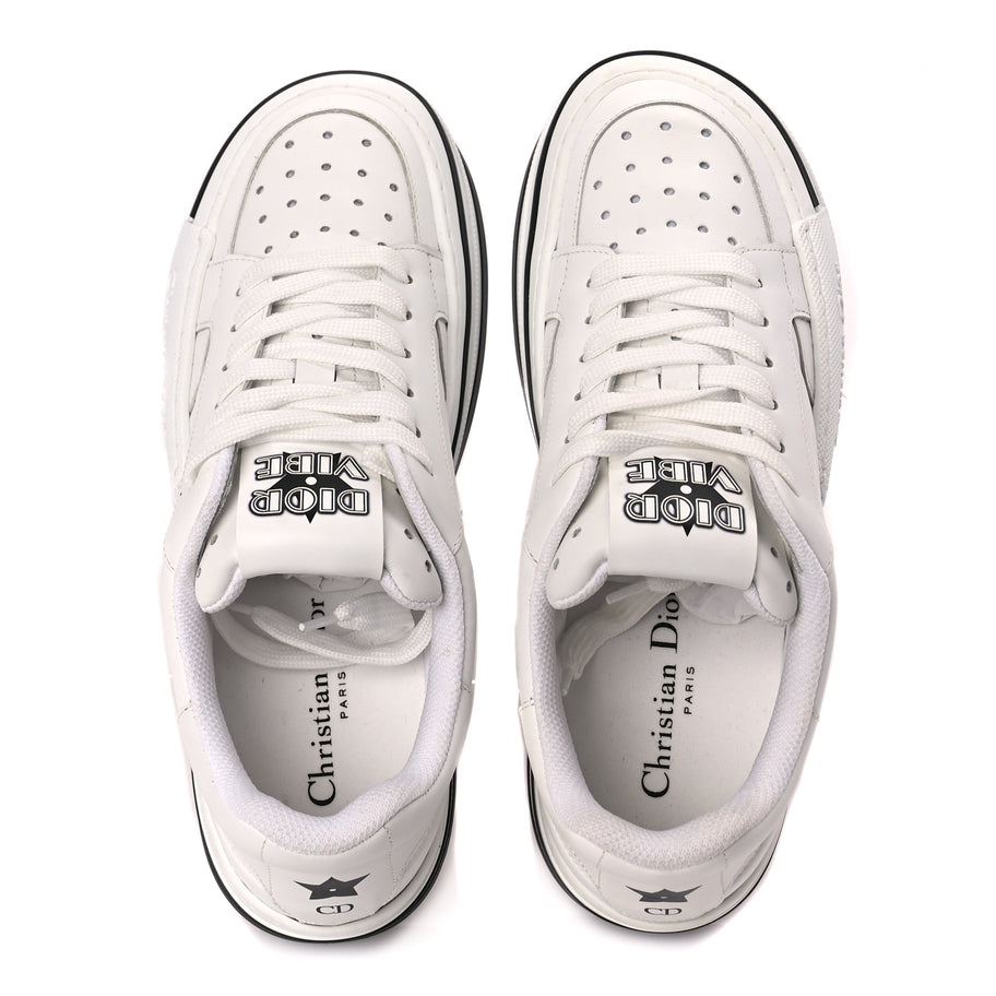 Christian Dior Calfskin D-Freeway Low Top Sneakers 39 White Image 5