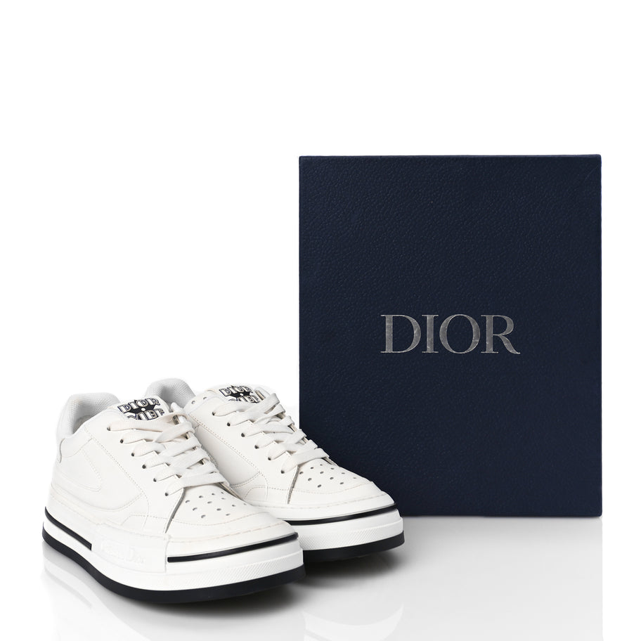 Christian Dior Calfskin D-Freeway Low Top Sneakers 39 White Image 9
