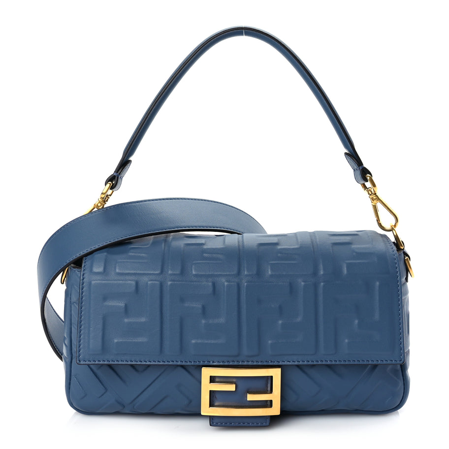 Fendi Nappa FF 1974 Embossed Baguette Mirto Image 1