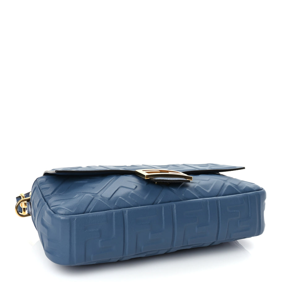 Fendi Nappa FF 1974 Embossed Baguette Mirto Image 3