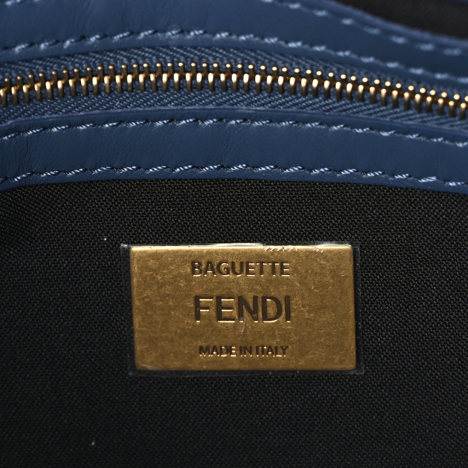 Fendi Nappa FF 1974 Embossed Baguette Mirto Image 5