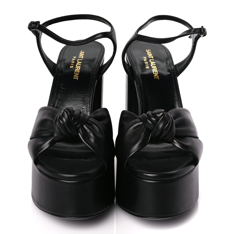  Saint Laurent Vendome Bianca 85 Platform Sandals 37 Black