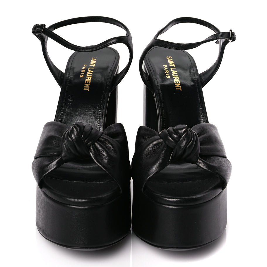 Saint Laurent Vendome Bianca 85 Platform Sandals 37 Black Image 2