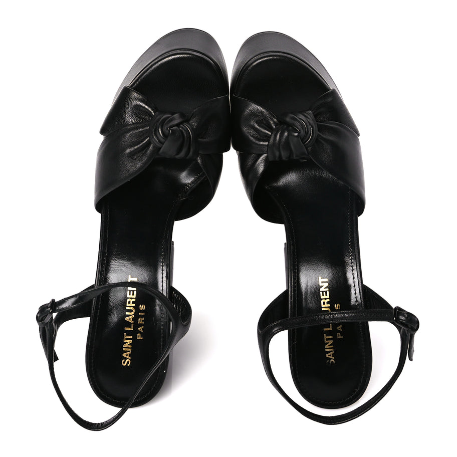Saint Laurent Vendome Bianca 85 Platform Sandals 37 Black Image 6
