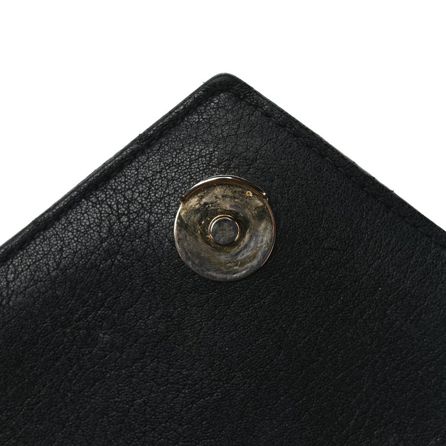 Saint Laurent Sheepskin Matelasse Chevron Monogram Medium College Bag Black Image 11