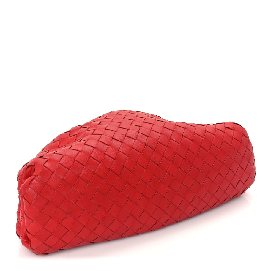 Bottega Veneta Nappa Maxi Intrecciato The Pouch Oversized Clutch Bright Red Image 4