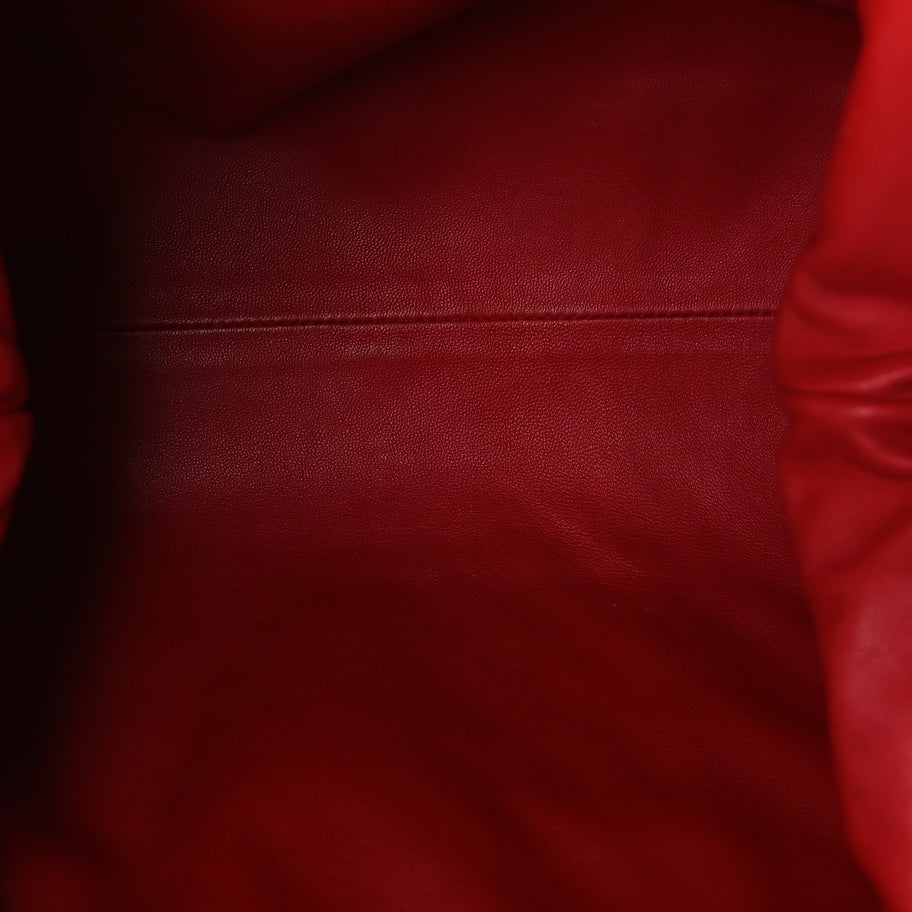 Bottega Veneta Nappa Maxi Intrecciato The Pouch Oversized Clutch Bright Red Image 5