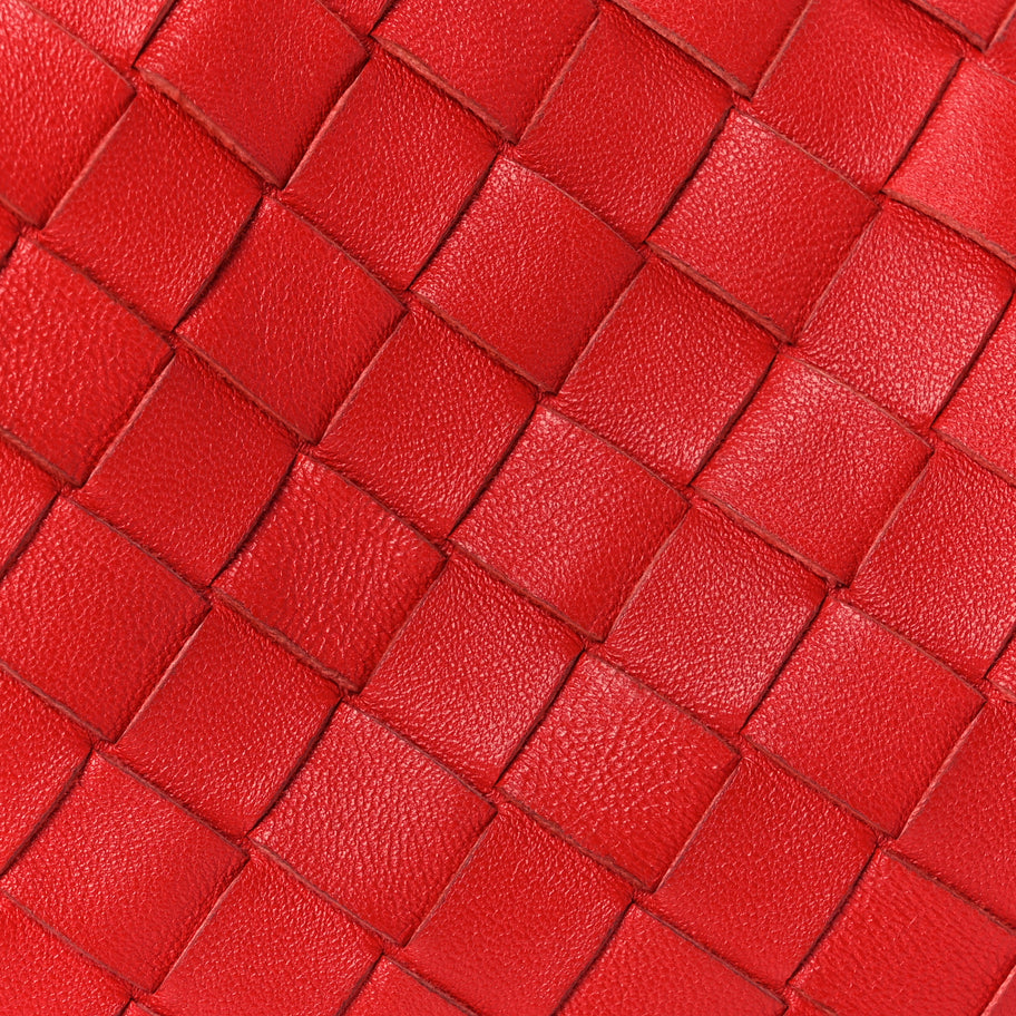 Bottega Veneta Nappa Maxi Intrecciato The Pouch Oversized Clutch Bright Red Image 6
