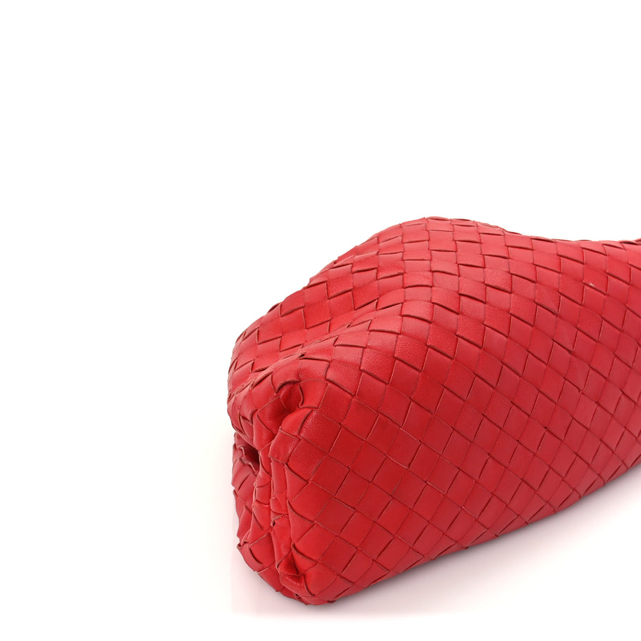 Bottega Veneta Nappa Maxi Intrecciato The Pouch Oversized Clutch Bright Red Image 7
