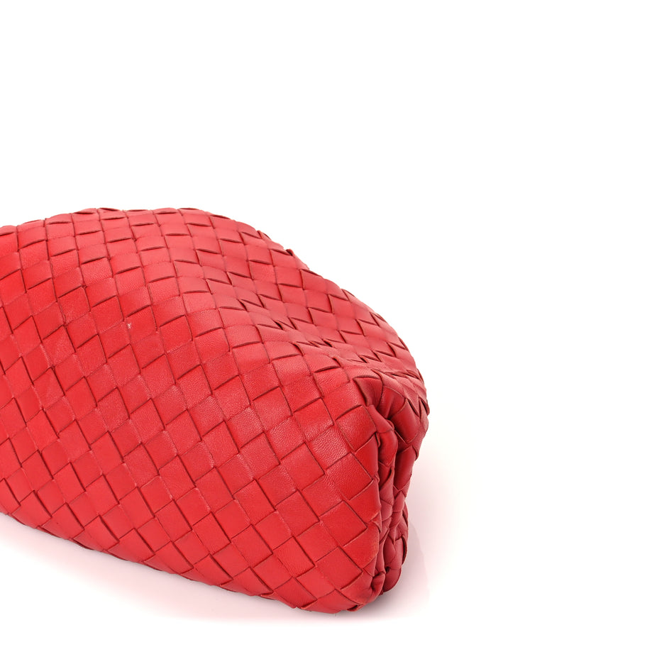 Bottega Veneta Nappa Maxi Intrecciato The Pouch Oversized Clutch Bright Red Image 8