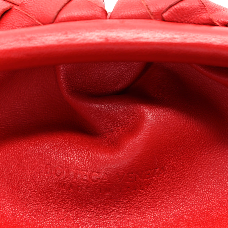 Bottega Veneta Nappa Maxi Intrecciato The Pouch Oversized Clutch Bright Red Image 9