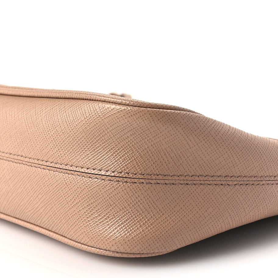 Prada Saffiano Lux Re-Edition Mini Shoulder Bag Cammeo Image 8