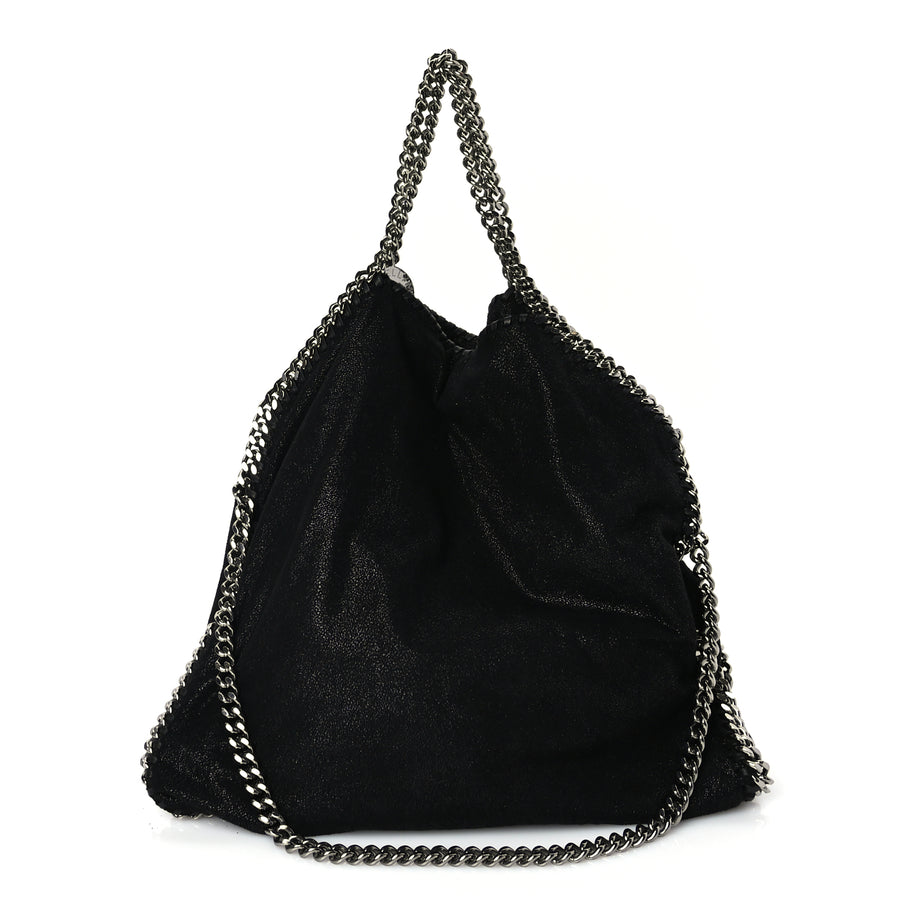 Stella McCartney Shaggy Deer Falabella Fold Over Tote Black Image 1
