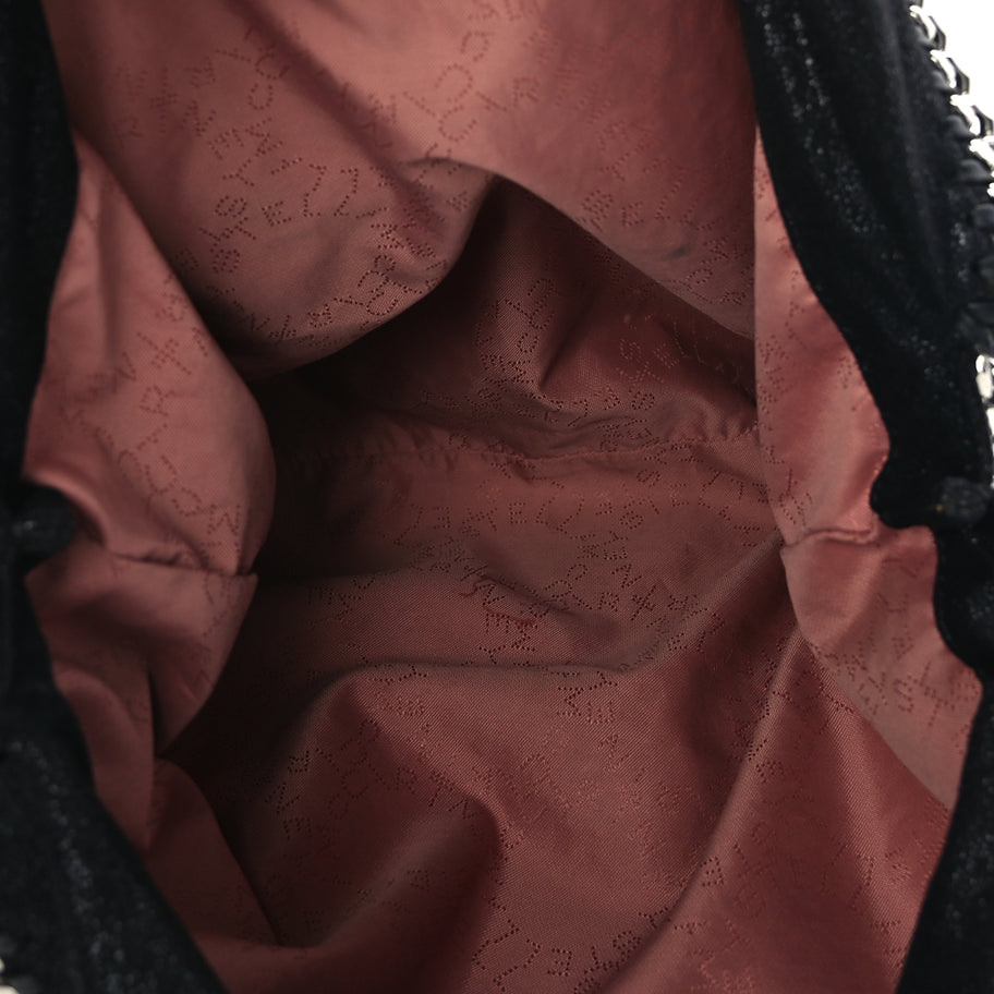 Stella McCartney Shaggy Deer Falabella Fold Over Tote Black Image 4