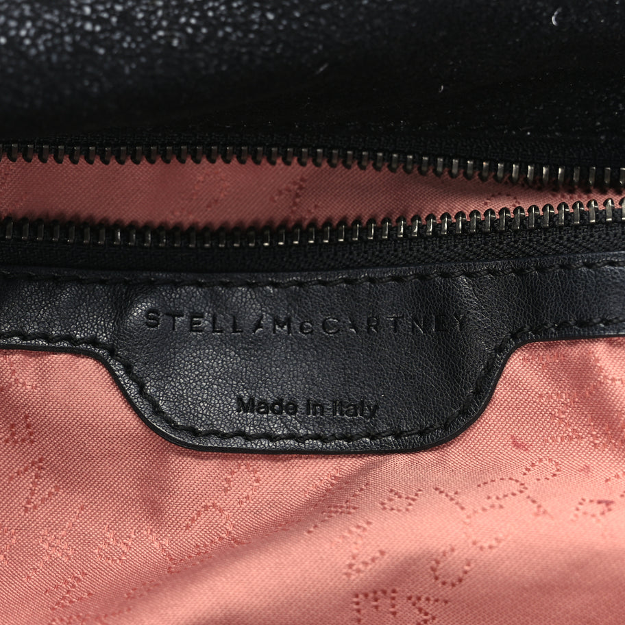 Stella McCartney Shaggy Deer Falabella Fold Over Tote Black Image 5