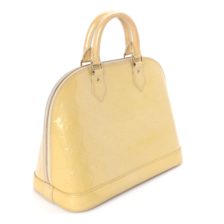 Louis Vuitton LOUIS VUITTON Vernis Alma MM Yellow Yellow Image 2