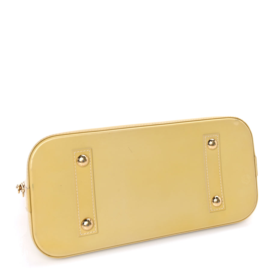 Louis Vuitton LOUIS VUITTON Vernis Alma MM Yellow Yellow Image 3