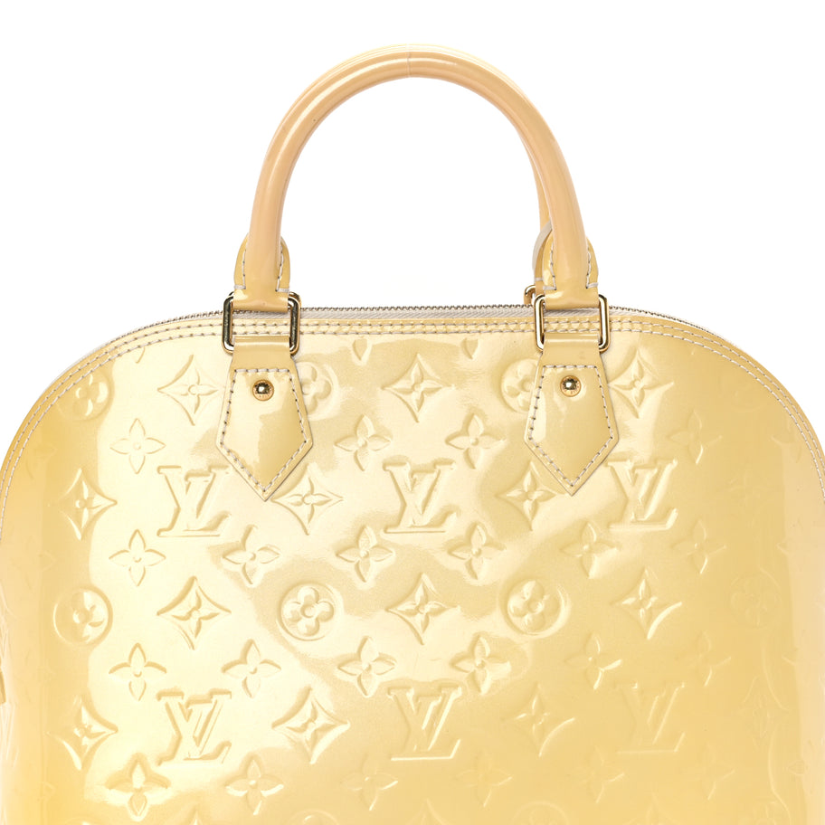 Louis Vuitton LOUIS VUITTON Vernis Alma MM Yellow Yellow Image 6