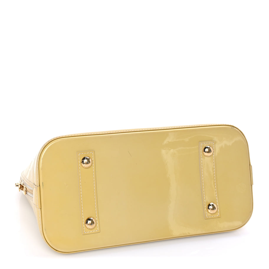Louis Vuitton LOUIS VUITTON Vernis Alma MM Yellow Yellow Image 7