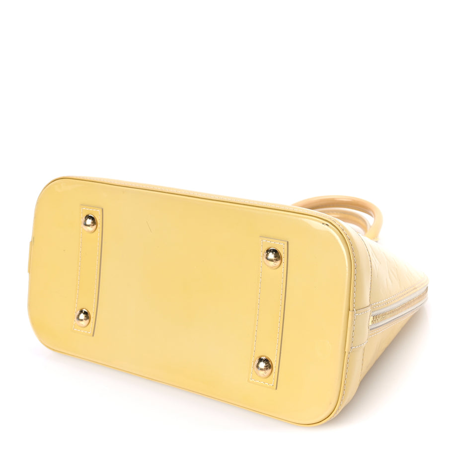Louis Vuitton LOUIS VUITTON Vernis Alma MM Yellow Yellow Image 8