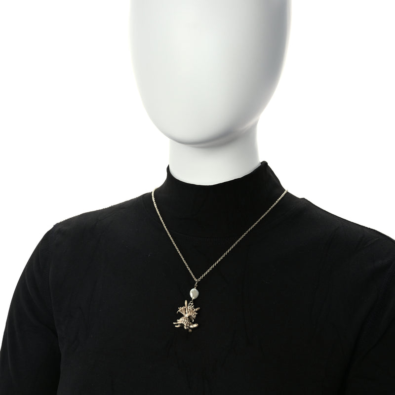  Christian Dior Pearl Reve D'Infini  Necklace  Gold White