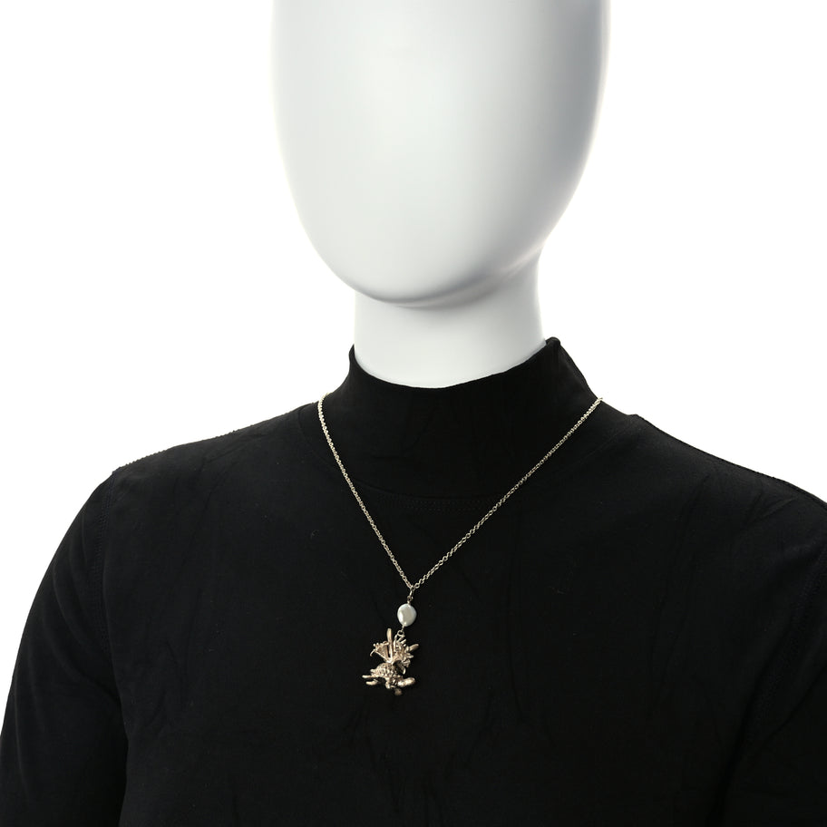 Christian Dior Pearl Reve D'Infini  Necklace  Gold White Image 2