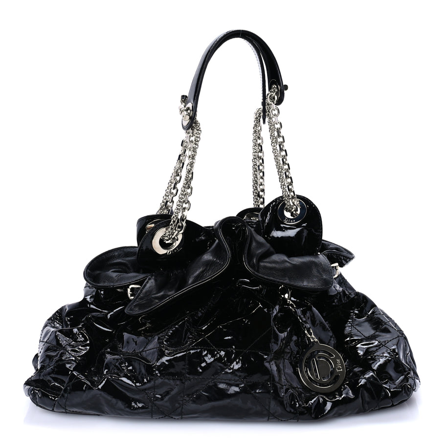 Christian Dior Patent Cannage Medium Le Trente Tote Black Image 1