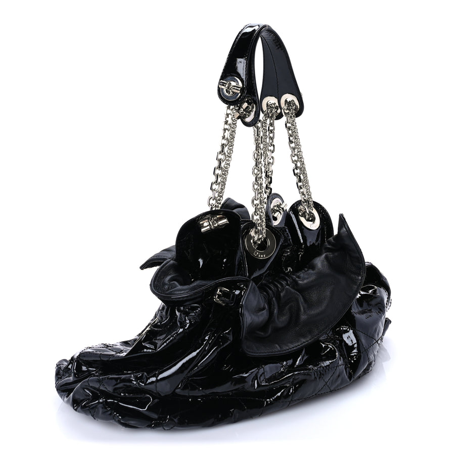 Christian Dior Patent Cannage Medium Le Trente Tote Black Image 2